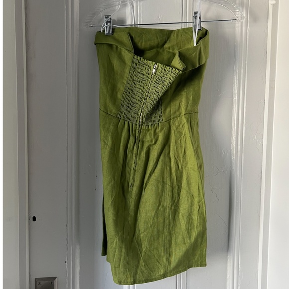 NWT Madilyn Linen Dress Avocado - Picture 2 of 6
